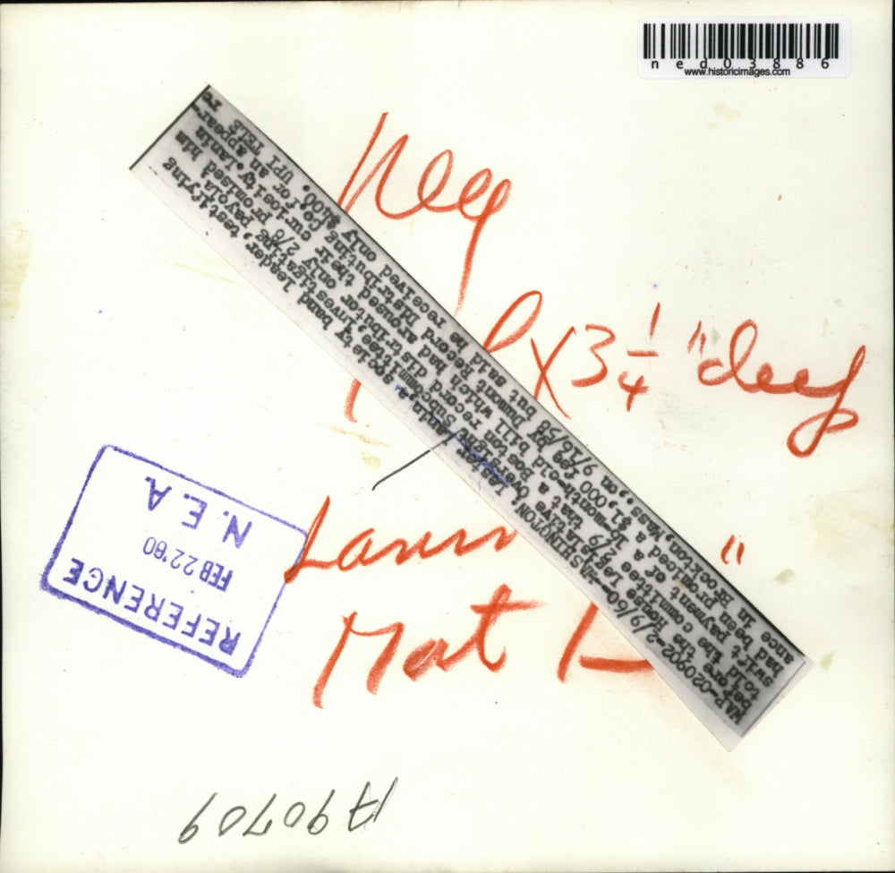 1960 Press Photo Wash DC Lester Lanin band leader at House Overight Subcomm.