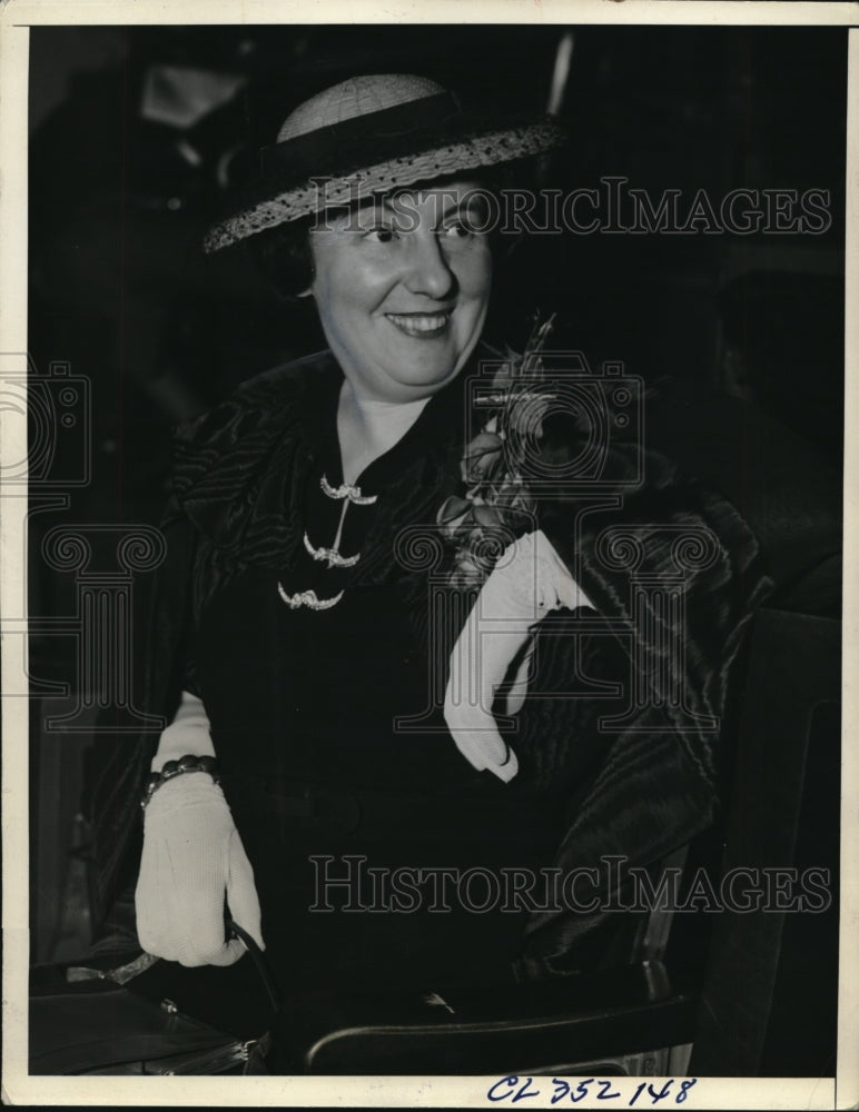 1936 Press Photo Mrs Arthur Vandenberg wife of Mich. Senator at convention