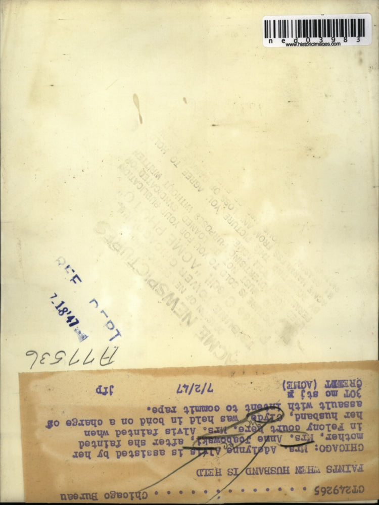 1947 Press Photo Adelynne Alvis Assisted By Mother Mrs. Anne Joabowski