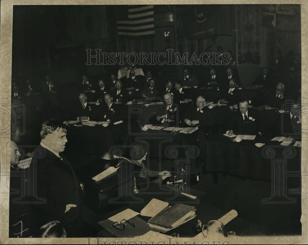 1935 Press Photo Mayor LaGuardia addressed the U.S. Conference of Mayors.