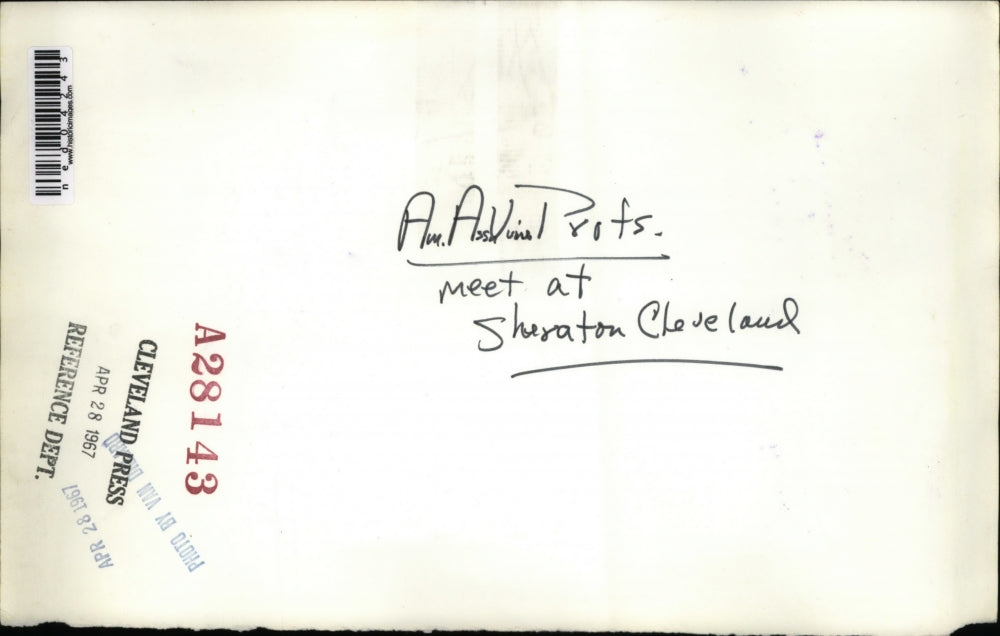 1967 Press Photo Am Assoc of Vinyl professors in Cleveland