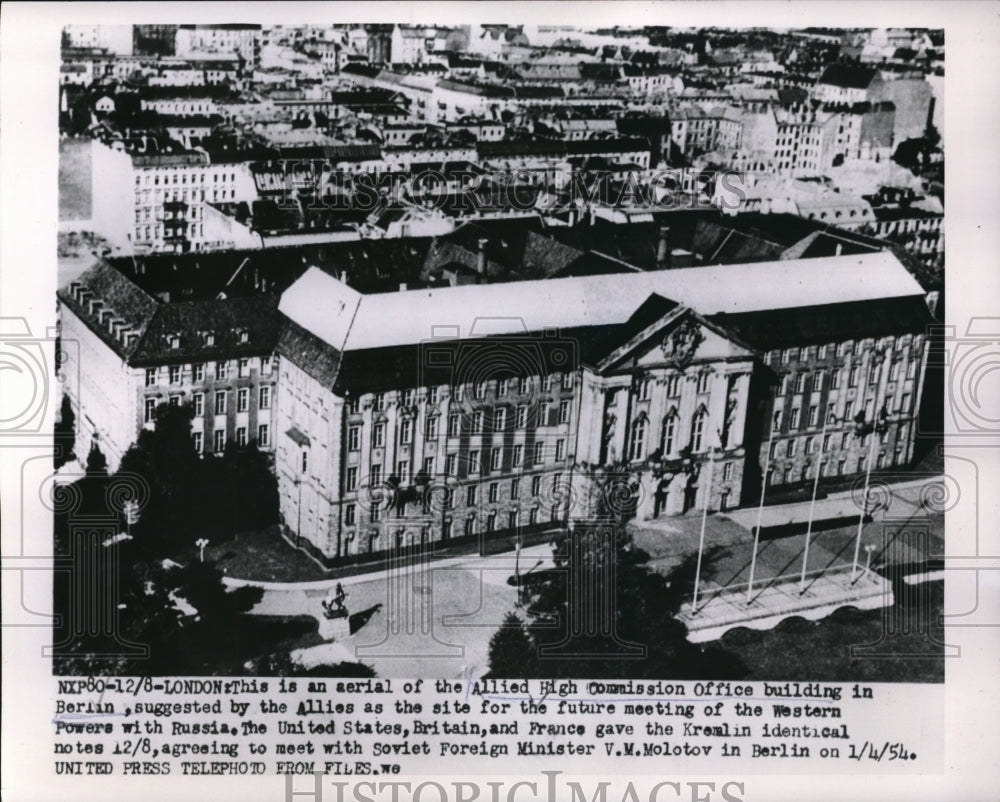 1953 Press Photo London air view of Allied High Command building in Berlin