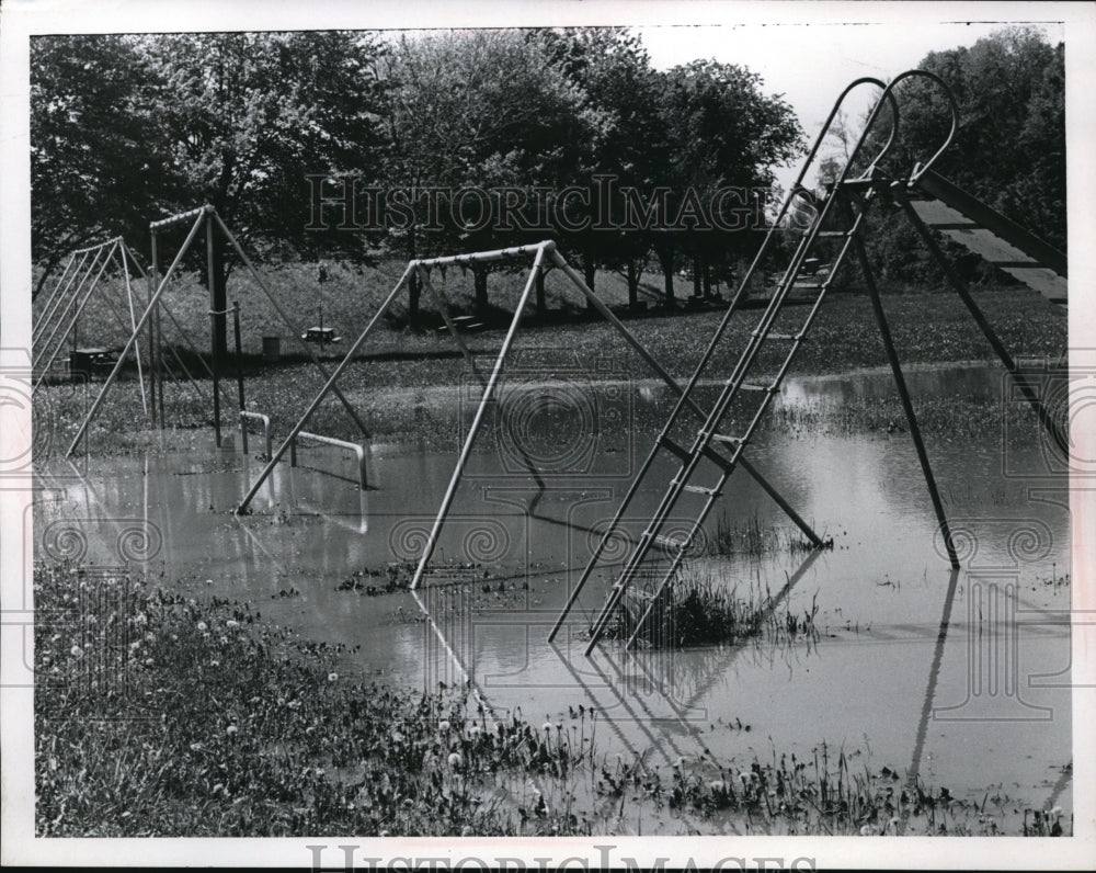 Media Photo Daniels Park playground in Cleveland flooded