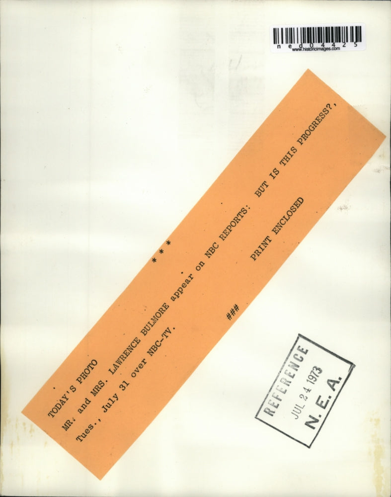 Load image into Gallery viewer, 1943 Media Photo Mr &amp; Mrs Lawrence Bulmore on NBC TV Is This Progress
