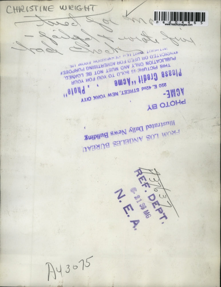 1936 Media Photo Christine Wright - ned04465