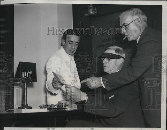 1934 Press Photo Francis Gorman chair od strike comm, T McMahon, Rbt Shearby