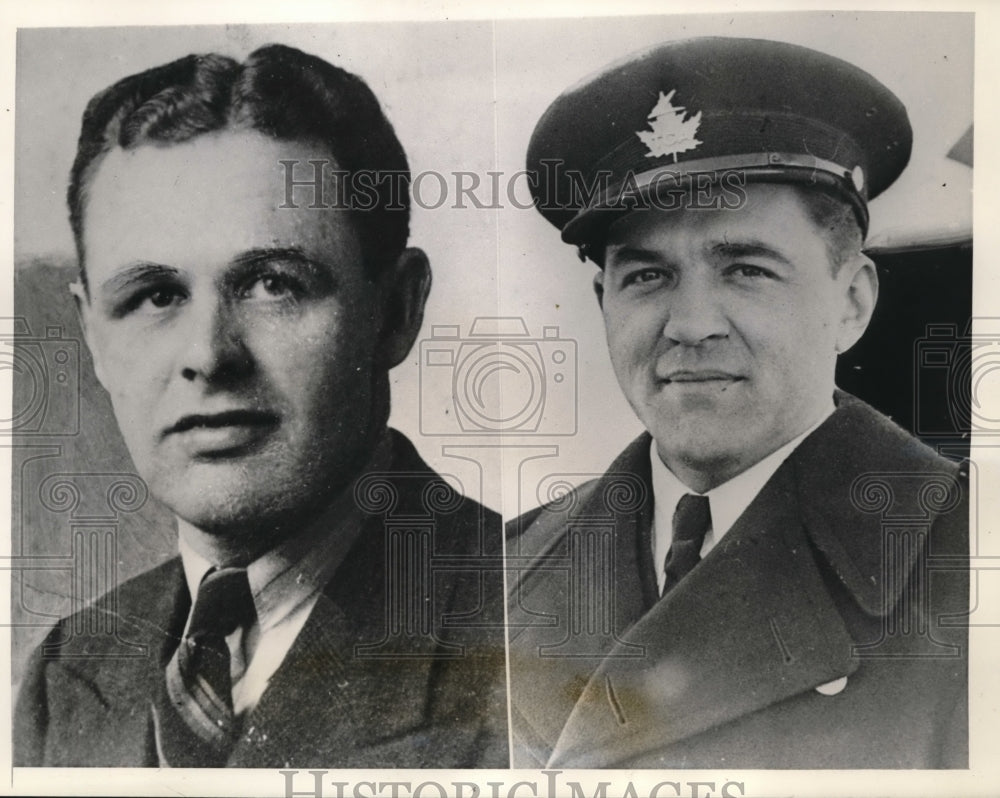 1941 Press Photo Lloyd and Capt. Twiss are passengers of the plane crashed