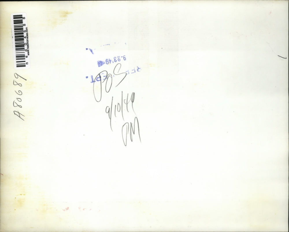 1949 Press Photo R. Palmer survived the boat accident after swimming ten miles