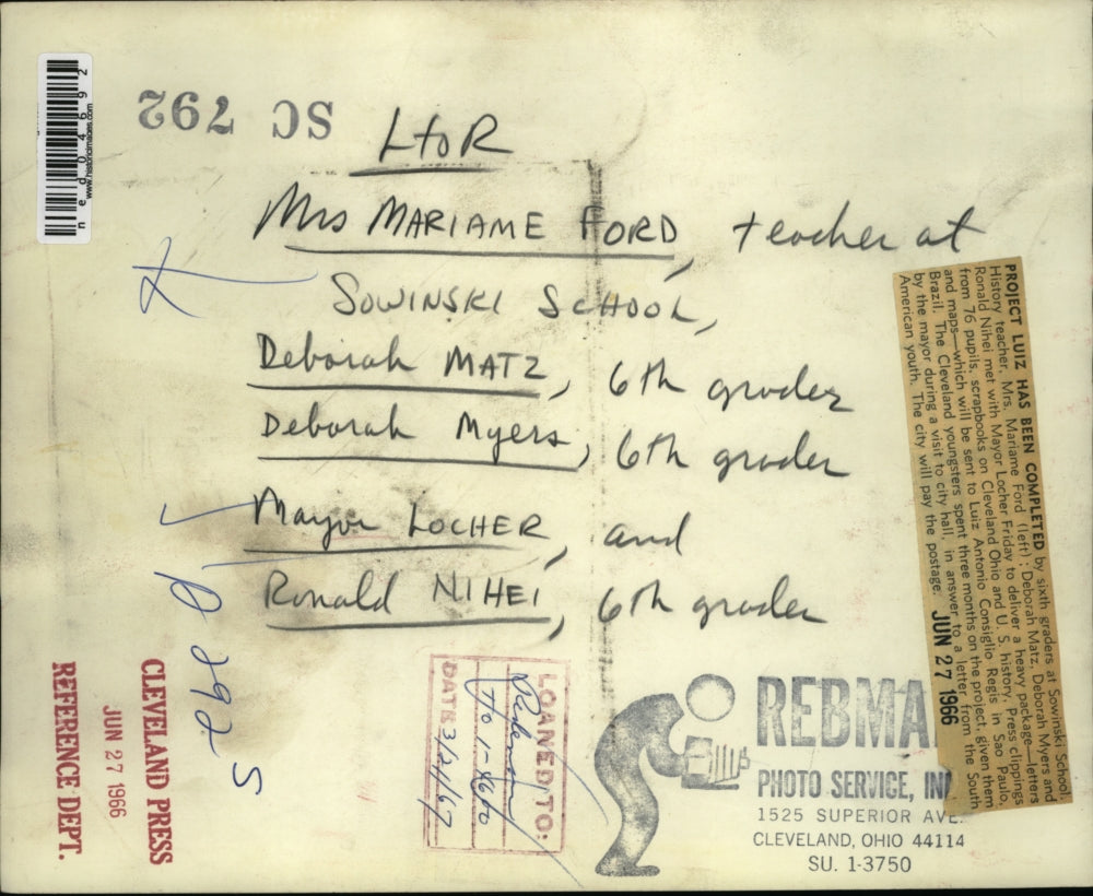 1966 Media Photo Project Luiz Completed At Sowinski School