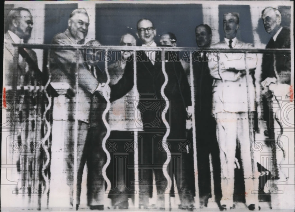 1955 Press Photo The Members of the Big Four Delegations after the luncheon