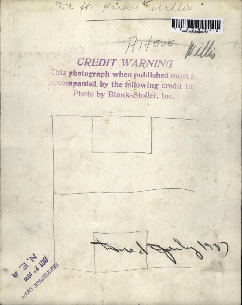 1931 Press Photo Dr. H. Parker Willis