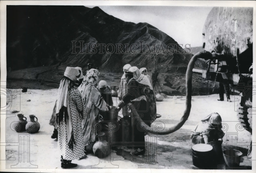 1968 Press Photo Tadziik USSR near Afghanistan border water delivery truck