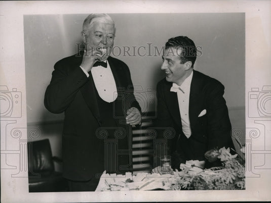 1937 Press Photo WG Van Schmus & Leo Sillman at Radio City Music Hall benefit