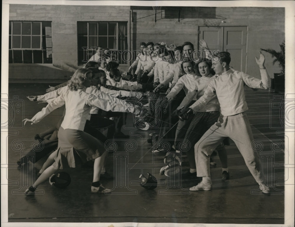 1940 Media Photo The students at the Play house School at their regular drill