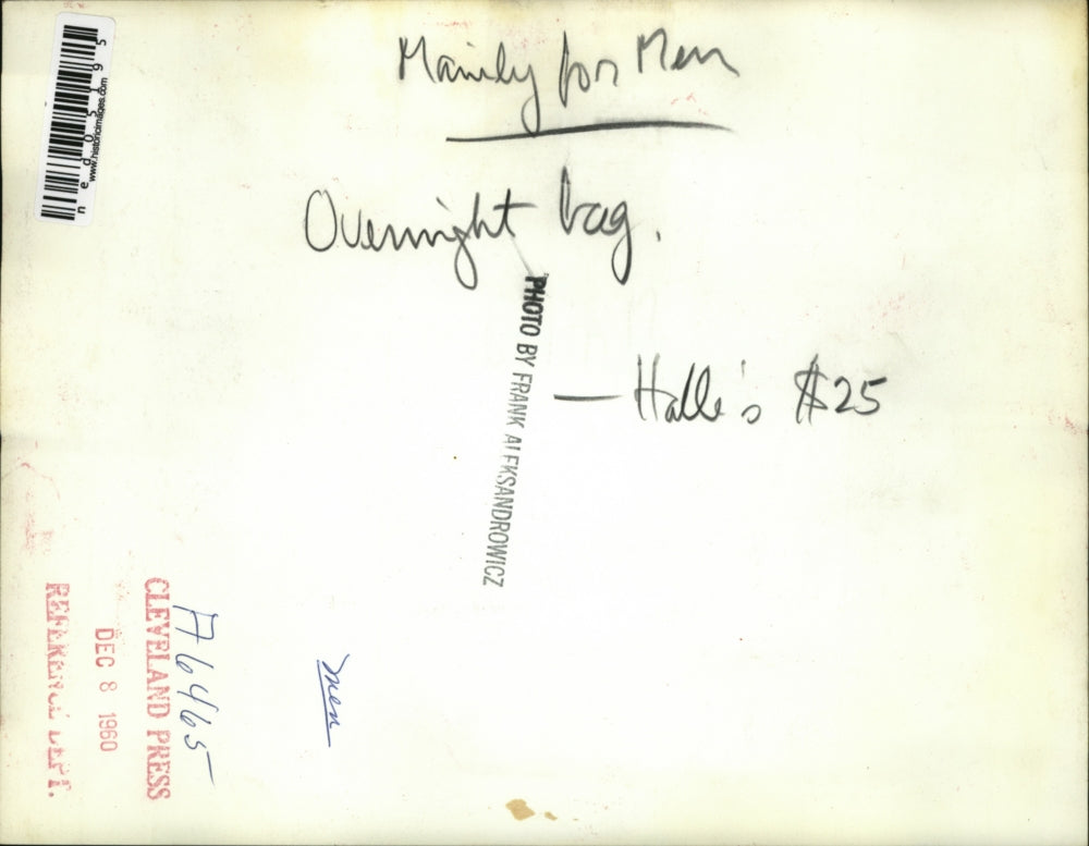 1960 Press Photo Overnight bag mainly for men