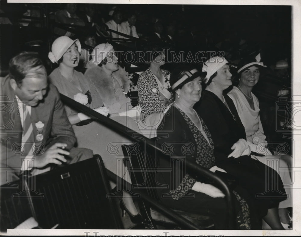 1932 Press Photo Mrs J McCooey, J Delaney J Curry Democratic Convention Chicago