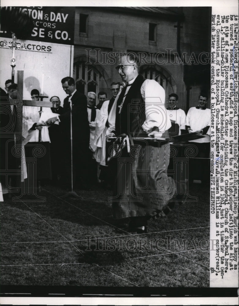 1959 Press Photo Rt Rev Richard S Emrich Diocese Bishop of Michigan