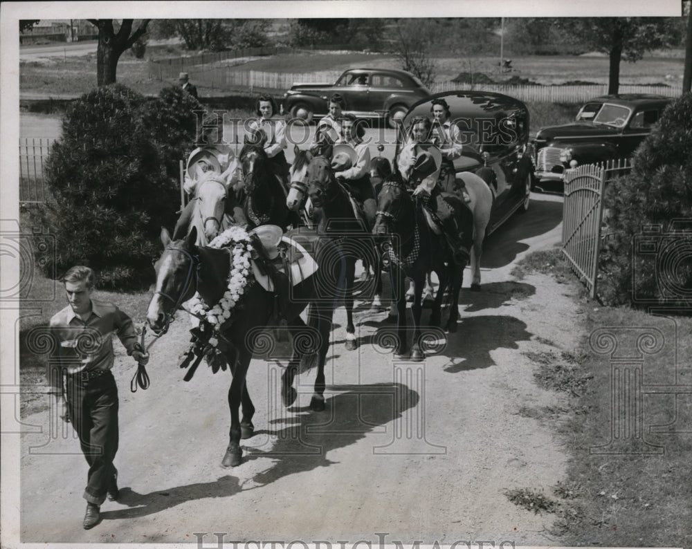 1941 Press Photo Chicago Bit & Bridel club funeral of Mrs Sonja Moore