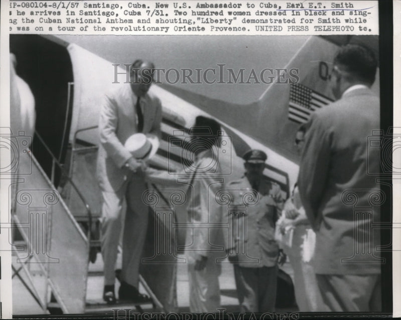 Load image into Gallery viewer, 1957 Press Photo U. S. Ambassador to Cuba, Earl E. T. Smith

