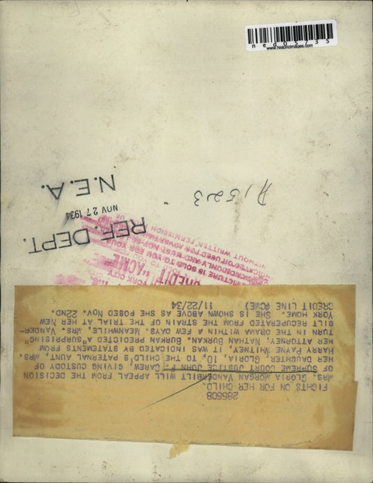 1934 Press Photo Mrs. Vanderbilt will appeal from the decision of the court