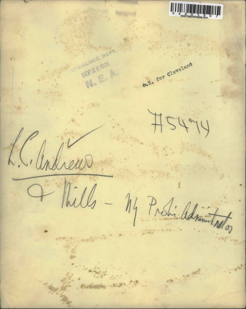 1926 Press Photo LC Andrews and Mills of MY Probi Administrator