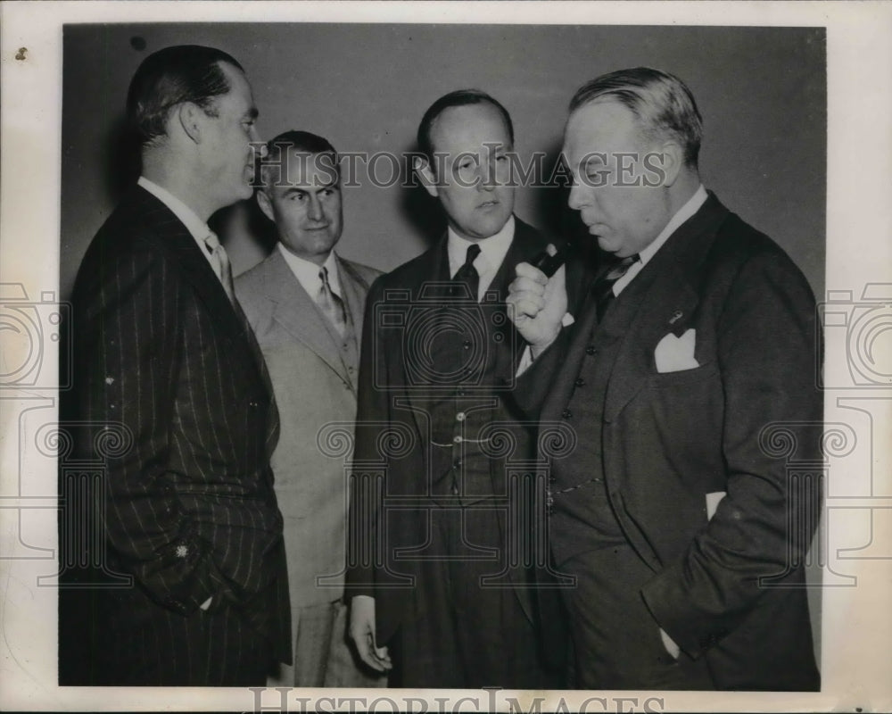 1940 Press Photo Gov.William Vanderbilt,Comm. Richardson, H.Williams & R.Baldwin