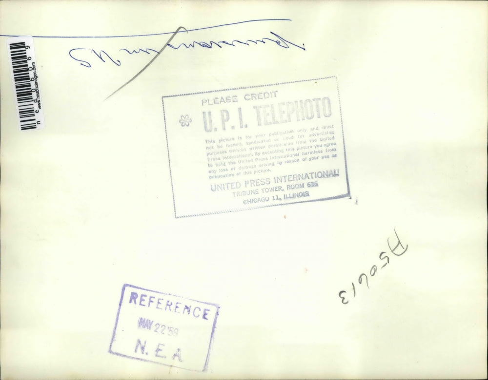 1959 Media Photo Russian Americans protest visiting Mikhail Menshikov in US