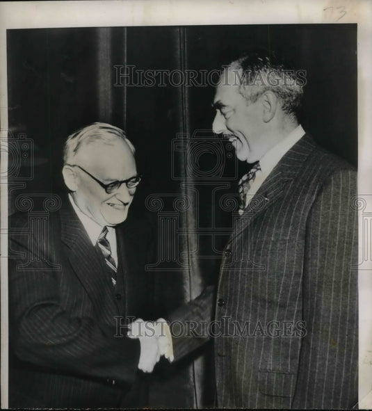 1950 Press Photo NYC Soviet Minister Andrei Vishinsky & Sec of State D Acheson