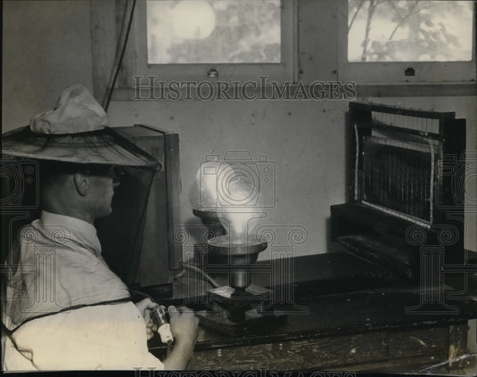 1931 Press Photo An apparatus determining the amount of queenbees produced brood