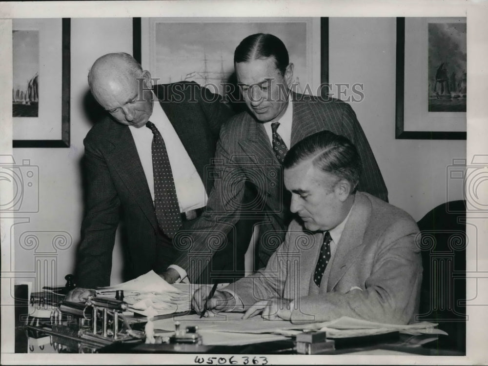 1939 Press Photo Wash DC Sens Rbt Wagner NY, James Mead NY,