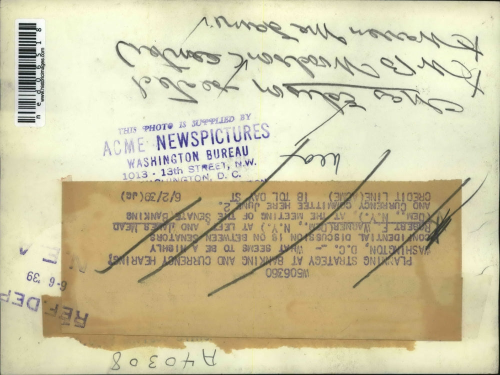 1939 Press Photo Wash DC Sens Rbt Wagner NY, James Mead NY,