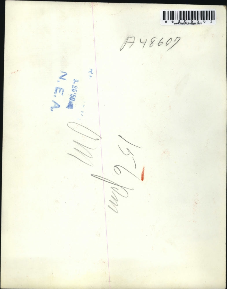 1950 Press Photo Soviet Foreign Minister Andrei Vishinsky on SS Queen Elizabeth