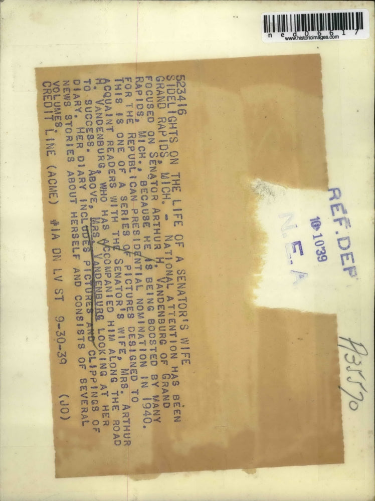 1939 Press Photo National Attention has been focused on Senator