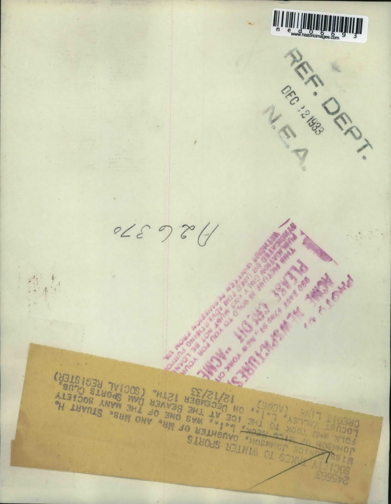 1933 Media Photo Miss Priscilla Johnson took to the ice at Beaver Sports Club