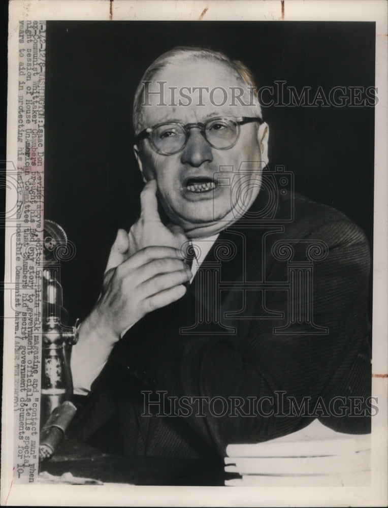 1948 Media Photo The editor of the Plain talk magazine Isaac Don Levine