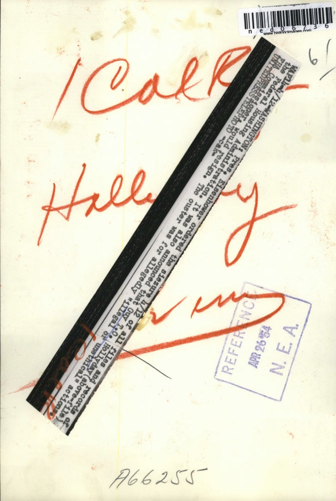 1954 Press Photo Guy T.o. Hollyday FHA Commissioner alleged for Illegal Actions.