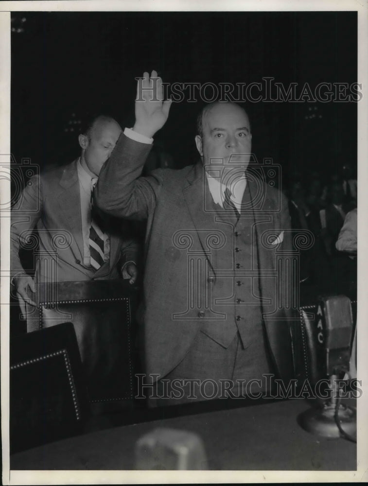 1935 Press Photo utilities Magnate H.C.Hopson at the House Rule Committee