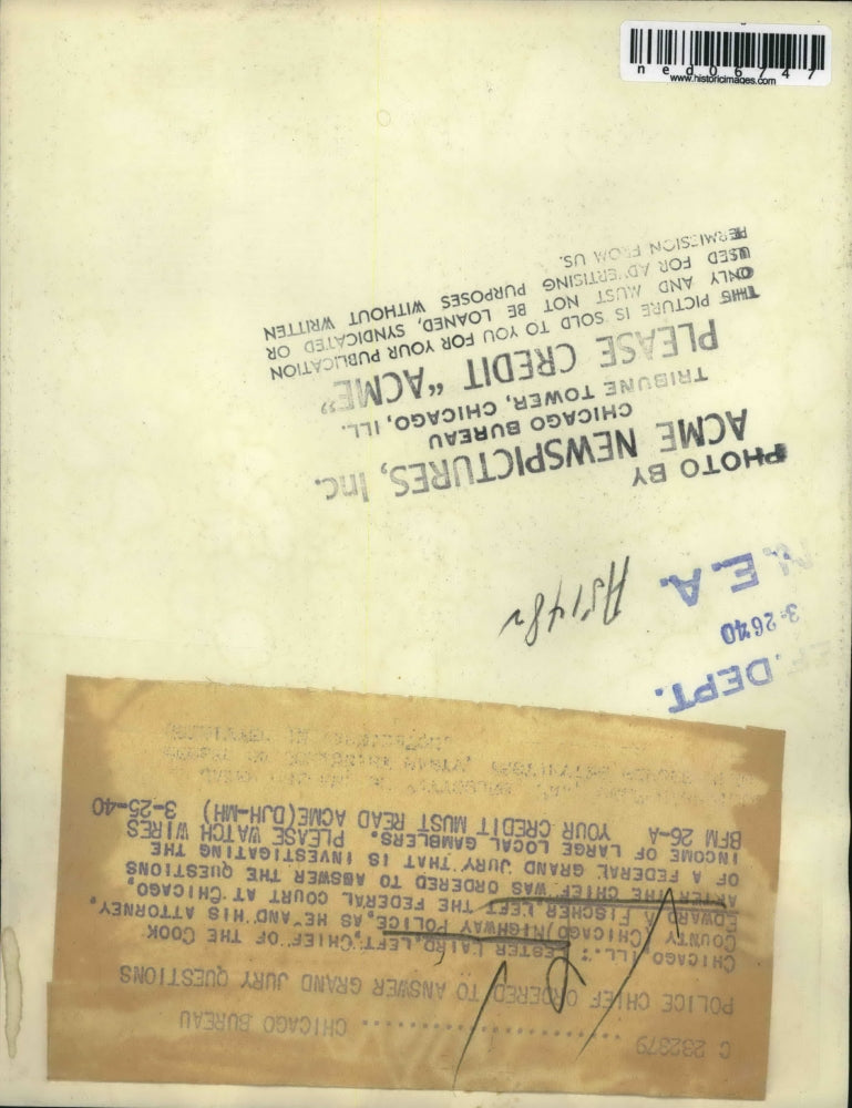 1940 Press Photo Cook County Chief Laird with his lawyer Fischer at the court