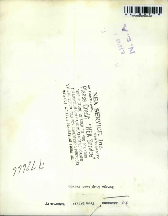 1948 Media Photo K.E. Adamson from Latvia Veterinary