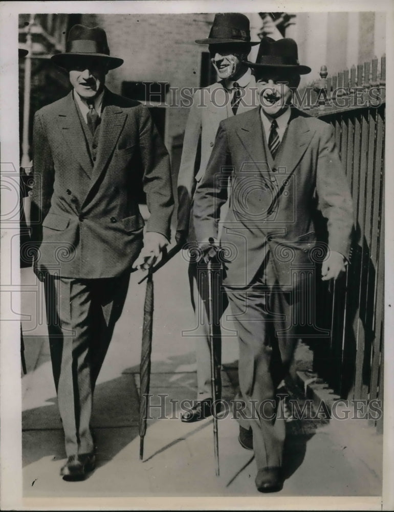 1935 Press Photo Sir Samuel Hoare, Sir Philip Cunliffe-Lister, and Lord Irwin