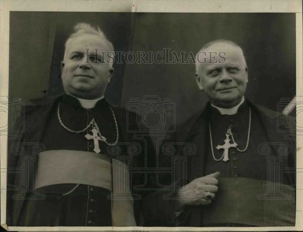 1926 Press Photo Rev Andre du Bois de la Villeraebel of Rouen, Cardinal A Charos
