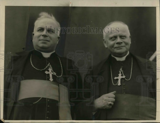1926 Press Photo Rev Andre du Bois de la Villeraebel of Rouen, Cardinal A Charos