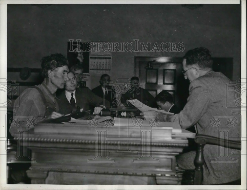 1939 Media Photo Phoenix, Ariz Otto Miner, kidnapper & Judge Art Plade