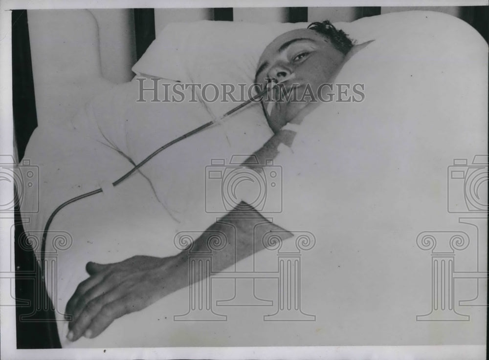 1935 Press Photo George Alessi shot in Louisiana war against Sen. Long