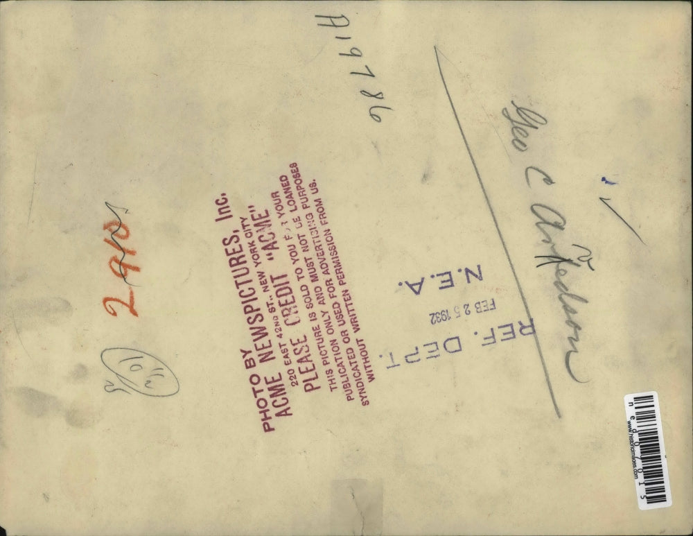 1932 Press Photo Geo Arvedson