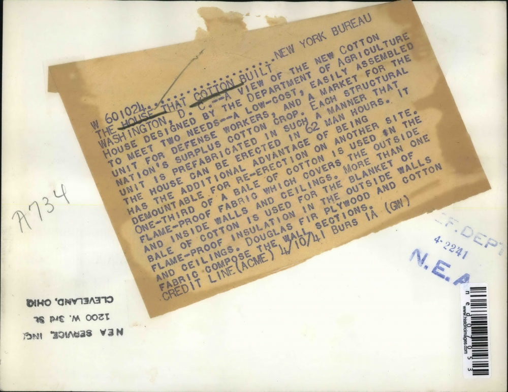 1941 Press Photo Washington DC Cotton House designed by Dept of Agriculture