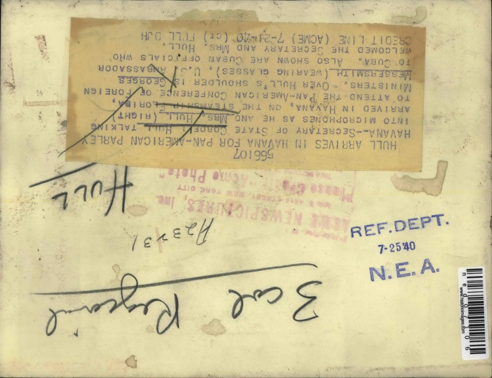 1940 Press Photo Havana Sec of State & Mrs Cordell Hull Amb G Messersmith