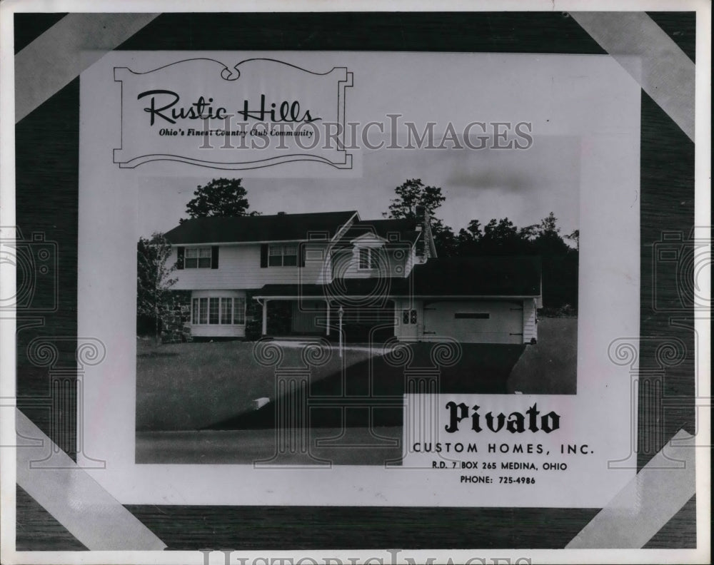 1966 Press Photo Pivato custom home in Medina Ohio