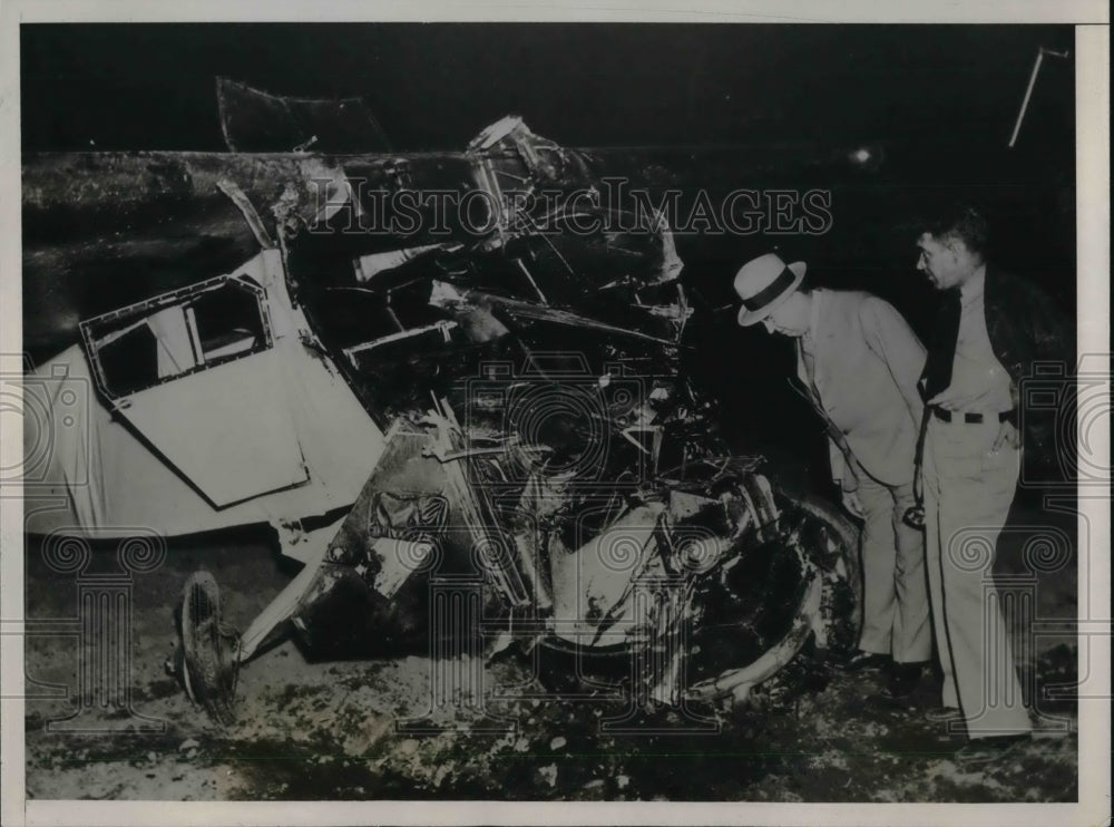 1935 Press Photo Plane crash that killed D Gemtrup, J Sachieden in KY