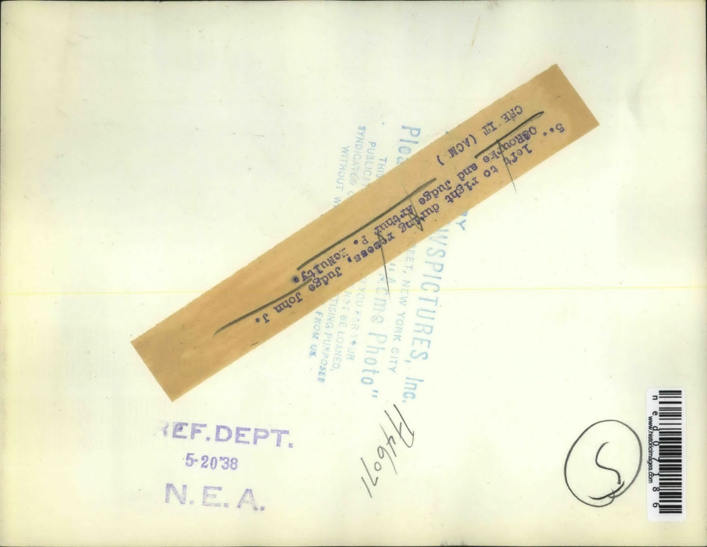 1938 Press Photo Judge John O'Rourke and Judge Arthur P McNulty during recess